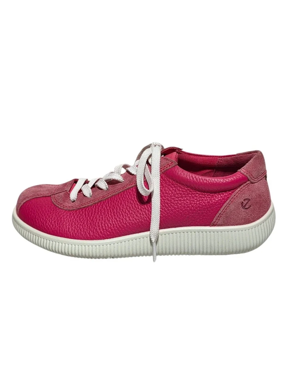 ECCO SOFT ZERO LEATHER SNEAKERS PINK SZ 37 (US 6.5)